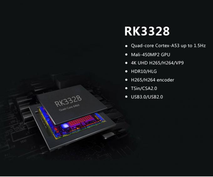 Tevê esperta de venda quente Android da caixa da caixa R10 4Gb 64Gb 4K Android 7,1 da tevê do núcleo do quadrilátero Rk3328